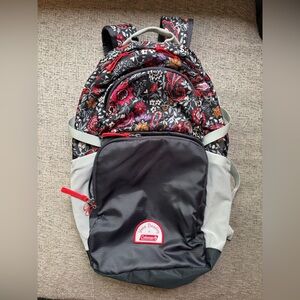 Vera Bradley - Coleman Backpack Lightweight Red & Black Floral Travel Bag NWOT